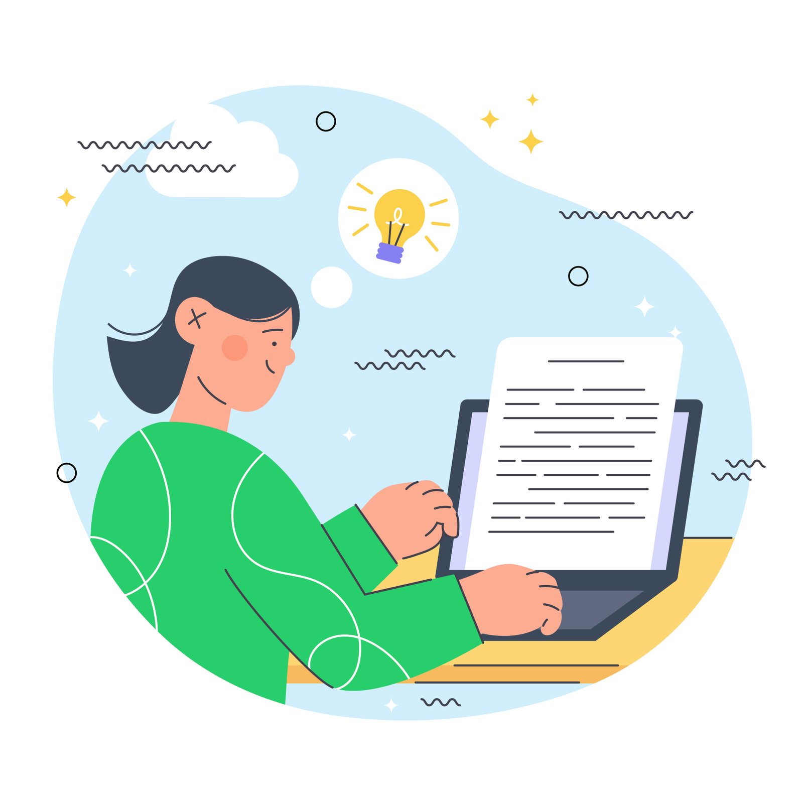 Content writing illustration